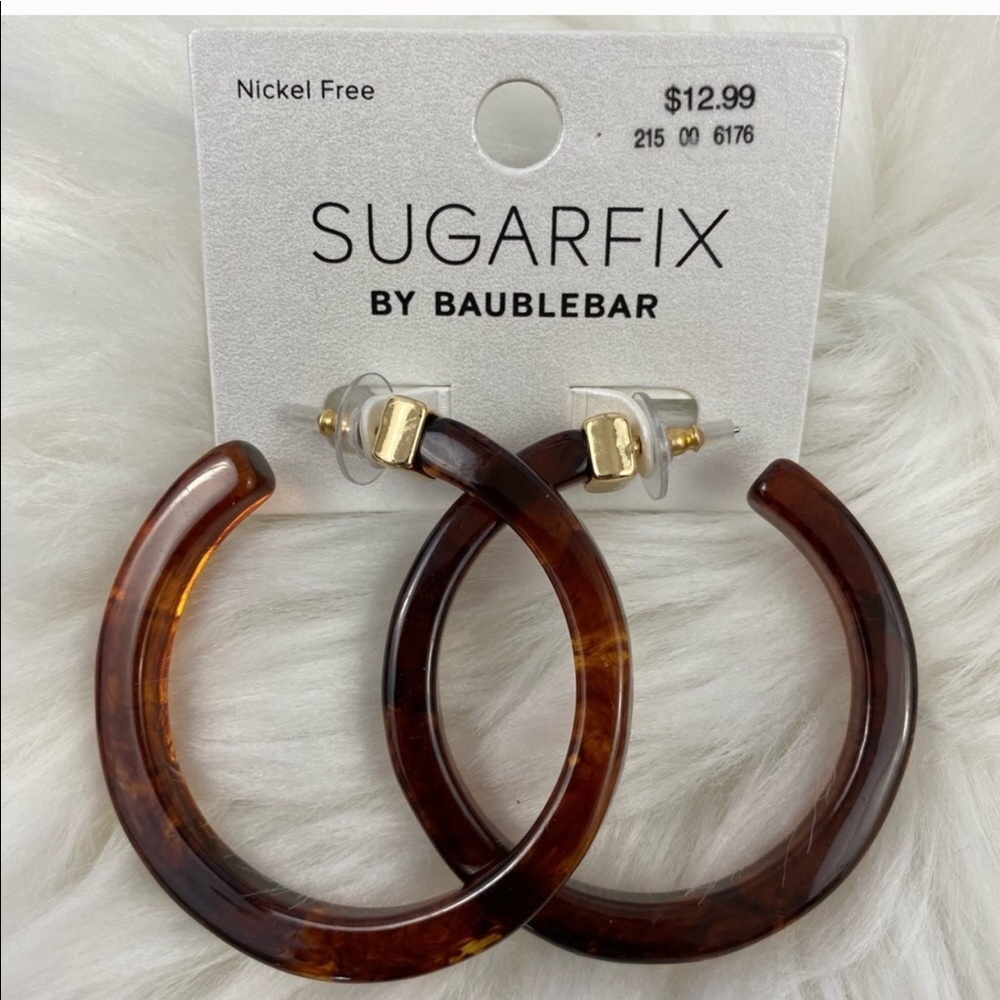 New Sugarfix By BaubleBar Brown Marble Earrings